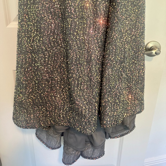 Cinderella Slate Iridescent Formal Gown - Picture 4 of 7